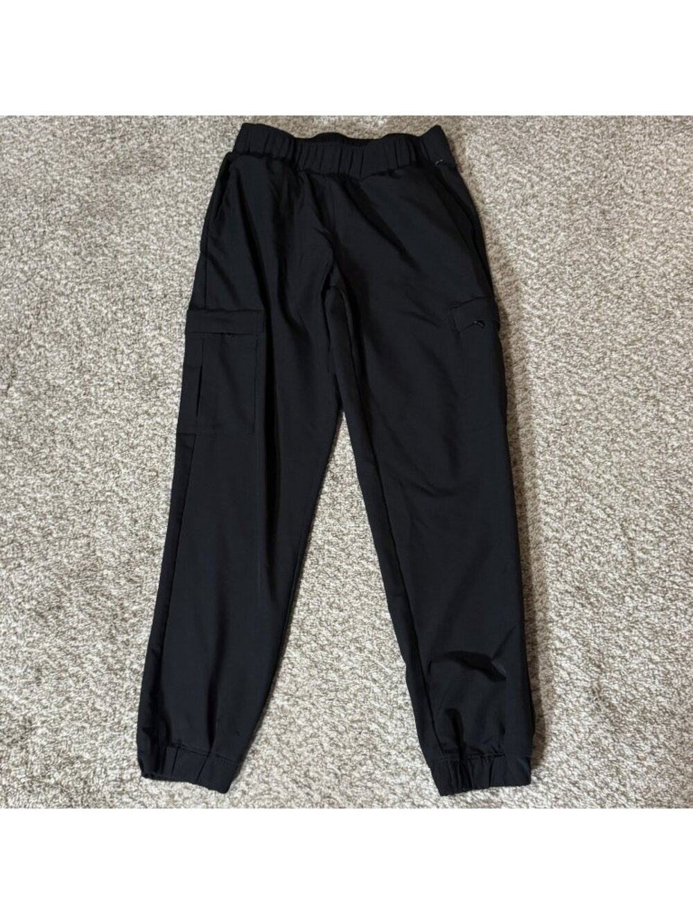 MONDETTA Cargo Jogger Pants Men's Size S/P Black Activewear Elastic Waist